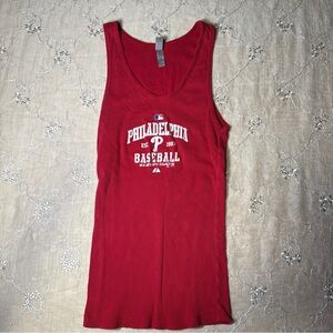 Philadelphia Phillies Red Ribbed Tank Top – Size Medium